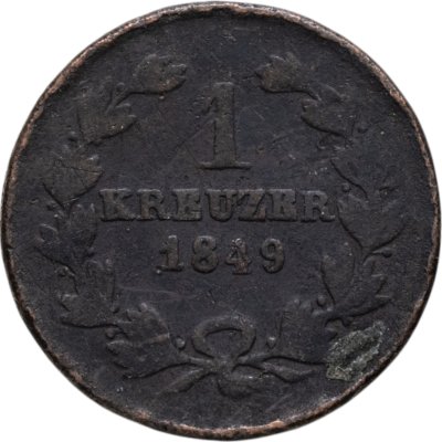 купить Германия, Баден 1 крейцер 1849