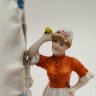 Купить Статуэтка "Дамский утренний туалет", бисквит, роспись, золочение, зеркало, Западная Европа, 1960-1980 гг.