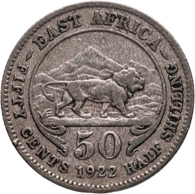 купить Британская Восточная Африка 50 центов (cents) 1922