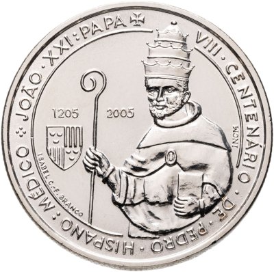 купить Португалия 5 евро (euro) 2005 "800 лет со дня рождения Папы Римского Иоанна XXI"