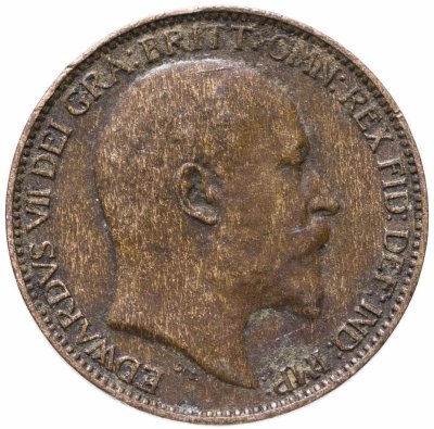 купить Великобритания 1 фартинг (farthing) 1902-1909, случайный год