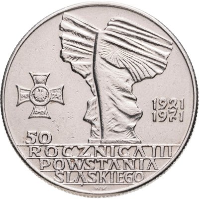 купить Польша 10 злотых (zlotych) 1971 "50 лет с момента присоединения Верхней Силезии"