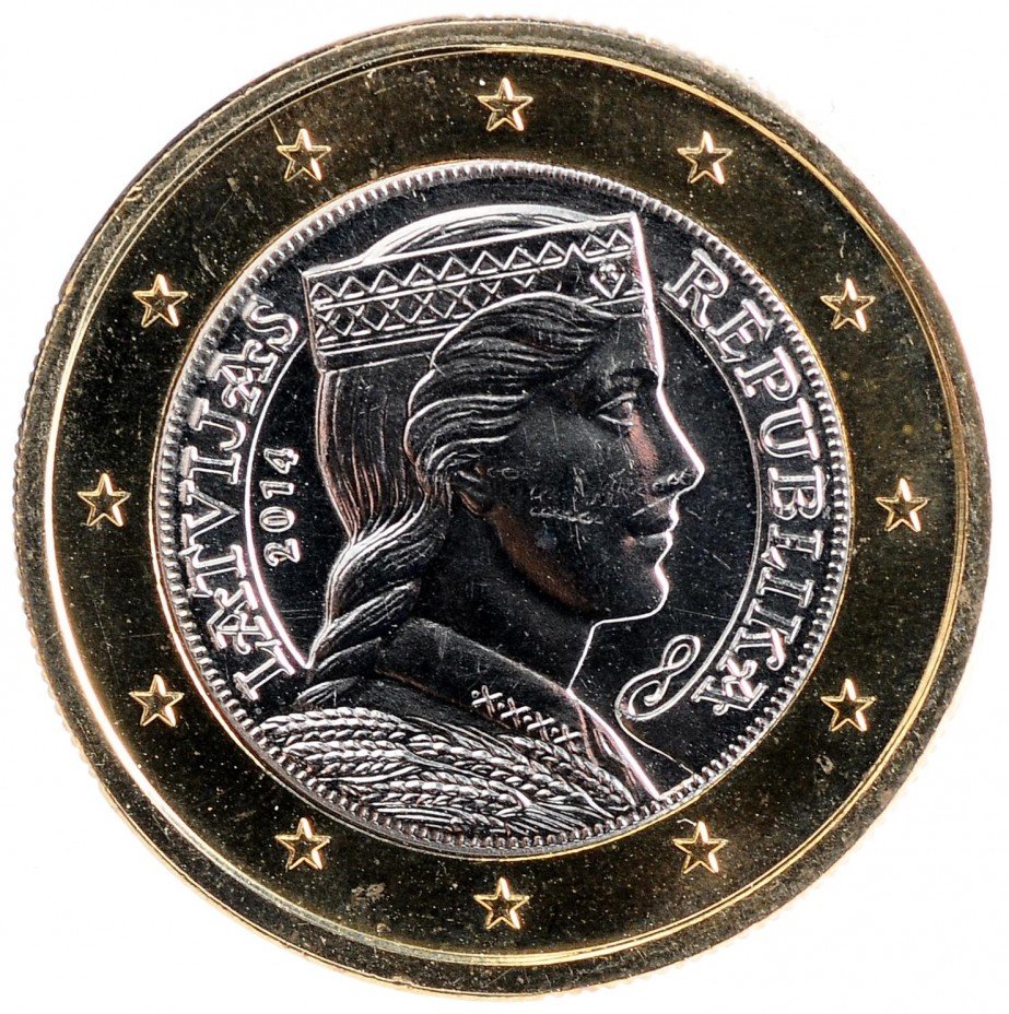 купить Латвия 1 евро 2014