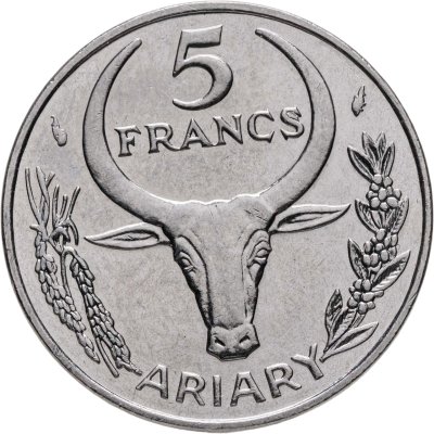 купить Мадагаскар 5 франков (francs) 1983