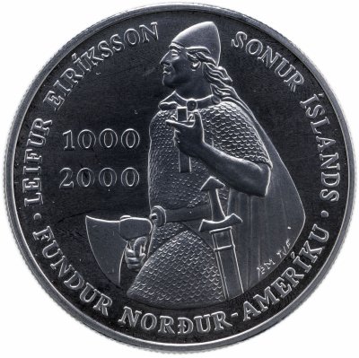 купить Исландия 1000 крон (kronur) 2000 1000 лет путешествию Лейфа Эрикссона