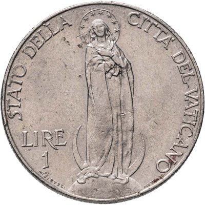 купить Ватикан 1 лира (lira) 1939