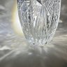 Купить Ваза винтажная с резным геометрическим декором, хрусталь, алмазная грань, СССР, 1970-1990 гг.