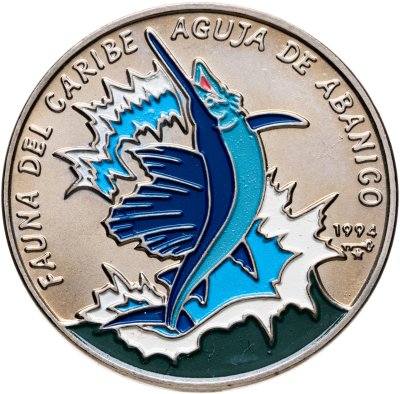 купить Куба 1 песо (peso) 1994 "Карибская фауна - Атлантический парусник"