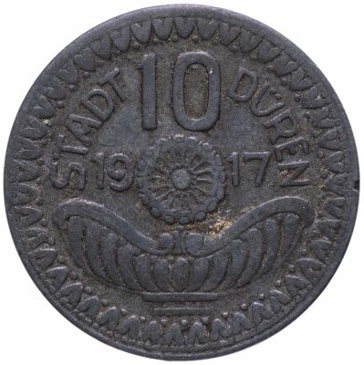 купить Германия (Дюрен) 10 пфеннигов 1917