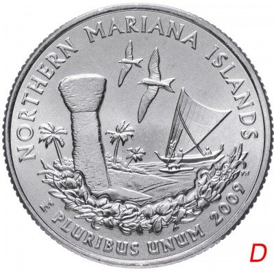 купить США 1/4 доллара (квотер, 25 центов) 2009 D "Северные Марианские острова"
