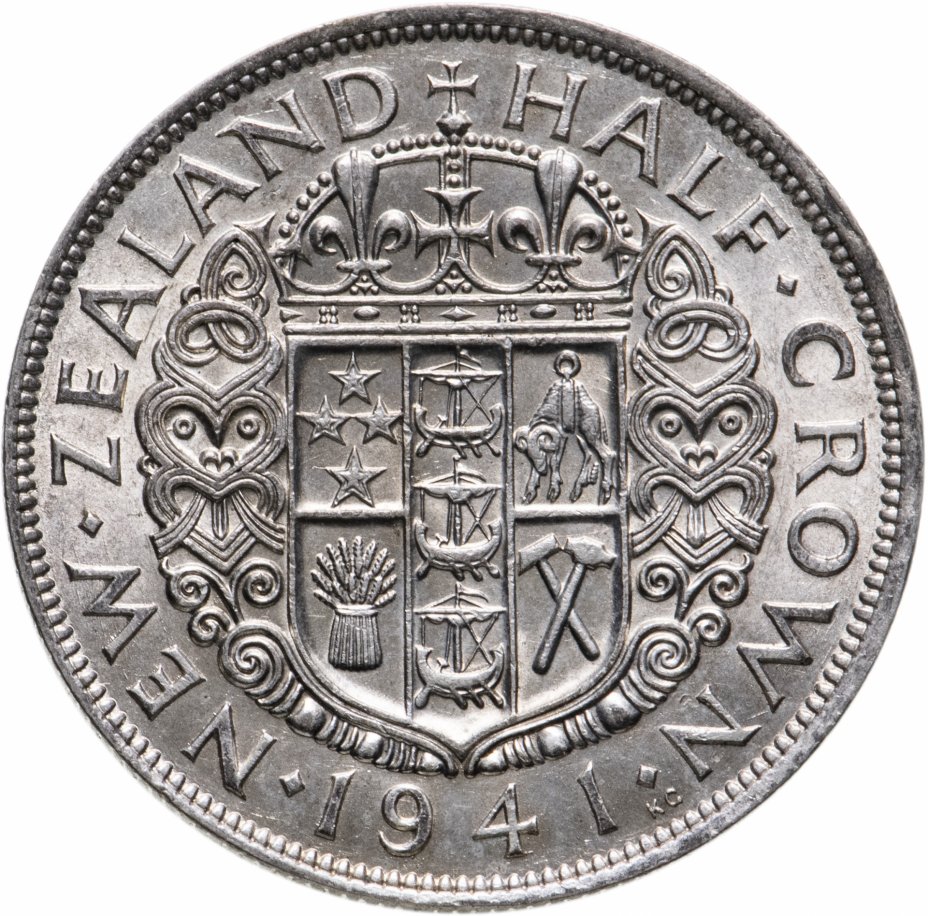 купить Новая Зеландия 1/2 кроны (half crown) 1941
