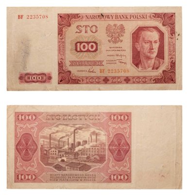 купить Польша 100 злотых 1948