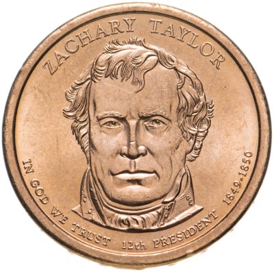 купить США 1 доллар 2009 "12-й президент США - Закари Тейлор", знак монетного двора: "P" - Филадельфия