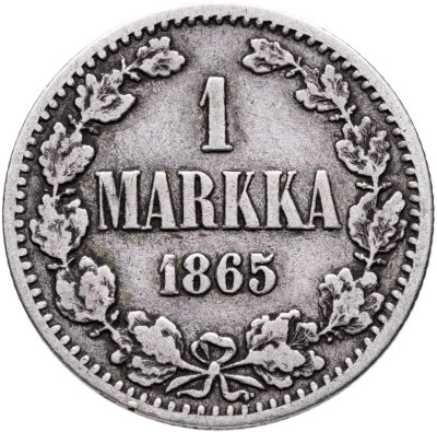 купить 1 марка 1865 S Российская Финляндия