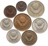 Купить Набор из 8 монет 1, 2, 3, 5, 10, 15, 20, 50 копеек 1990