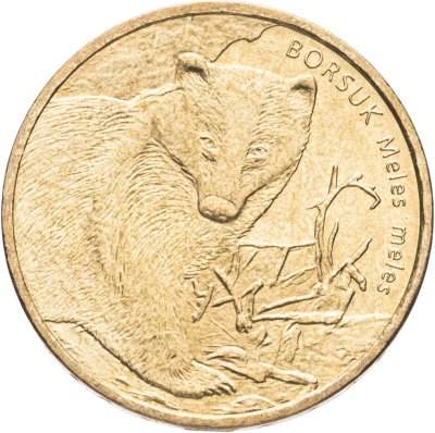 купить Польша 2 злотых (zlote) 2011 Всемирная природа - Барсук