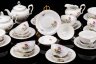 Купить Сервиз чайный с цветочным декором на 10 персон (33 предмета), фарфор, деколь, золочение, Kahla, ГДР, 1960-1990 гг.