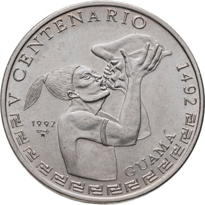 купить Куба 1 песо (peso) 1992 500 лет открытию Америки - Гуама