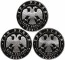 Купить Официальный буклет из 3ех монет 3 рубля 2001 ММД Proof "Сберегательное дело в России (Сбербанк) плотина, эмблема, воспитательный дом"