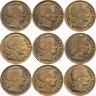 Купить Аргентина полный набор 5 сентаво 1942-1950 годов (9 шт.)