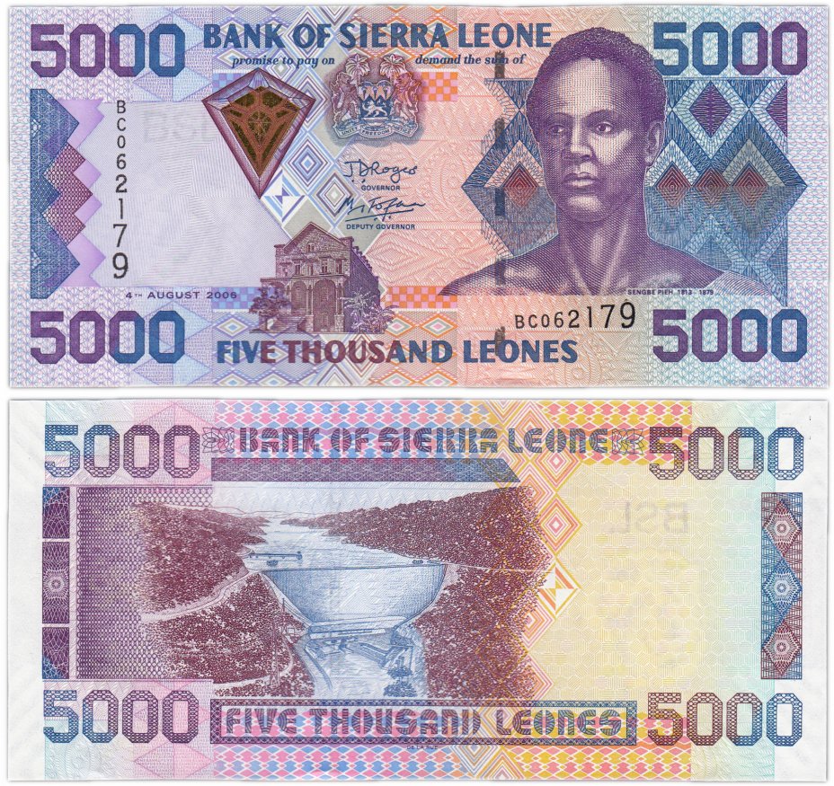 купить Сьерра-Леоне 5000 леоне 2006 года (Pick 27c)