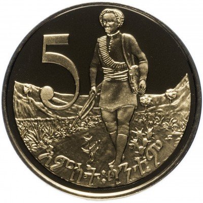 Купить Эфиопия 5 сантимов 1977 Proof