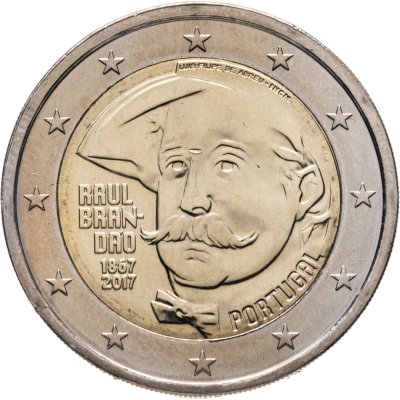 купить Португалия 2 евро 2017 150 лет со дня рождения Рауля Брандао