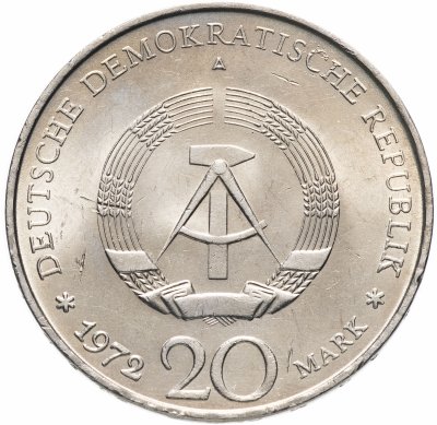 купить Германия (ГДР) 20 марок 1972 "Первый президент ГДР - Вильгельм Пик"