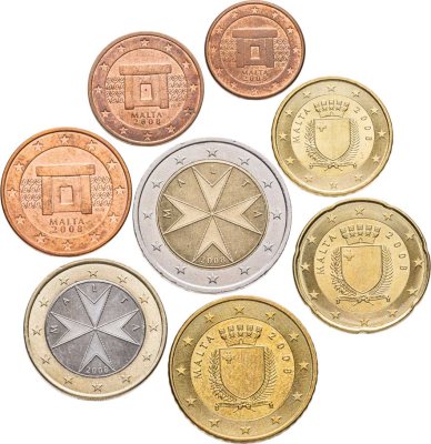 купить Мальта, набор из 8 разменных монет евро 2008 г.