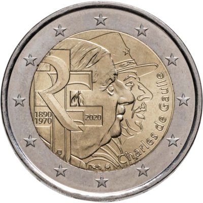 купить Франция 2 евро 2020 50 лет со дня смерти Шарля де Голля