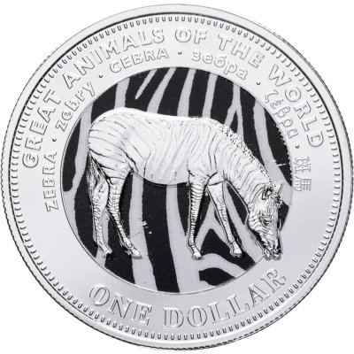 купить Фиджи 1 доллар 2009 "Великие животные мира - Зебра"