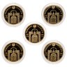 Купить Набор из 5 монет Беларусь 50 рублей 2008 Proof "Православные святые - Радонежский, Чудотворец, Саровский, Пантелеймон, Полоцкая" в футляре