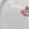 Купить Тарелка с фигурным кобальтовым бортом и розовыми цветами в резервах, фарфор, крытье, роспись, золочение, Фабрика И.Е. Кузнецова на Волхове, Российская империя, 1878-1880 гг.
