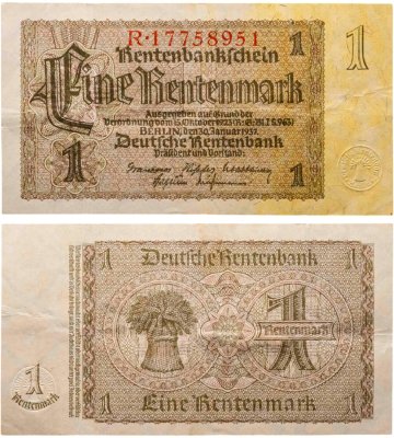 купить Германия, Третий рейх 1 рентенмарка 1937