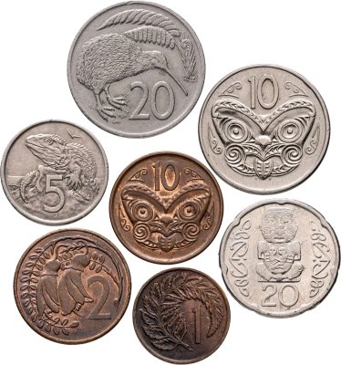 купить Новая Зеландия, набор из 7 монет 1967-2011