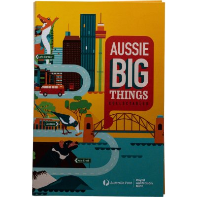 купить Австралия набор из 10 монет 1 доллар 2023 "Большие австралийские вещи" в буклете