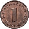 Купить Германия (Третий рейх) 1 рейхспфенниг (reichspfennig) 1939 D, в слабе Монетник.ру MS65