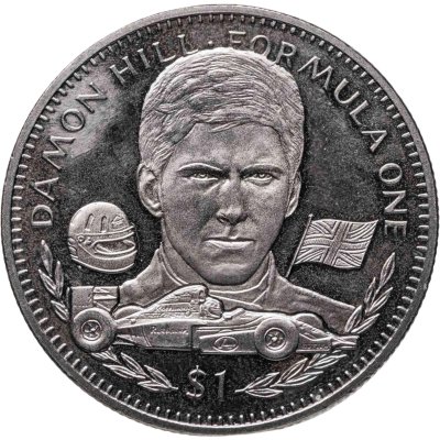 купить Либерия 1 доллар 1994 "Формула-1 - Дэймон Хилл"