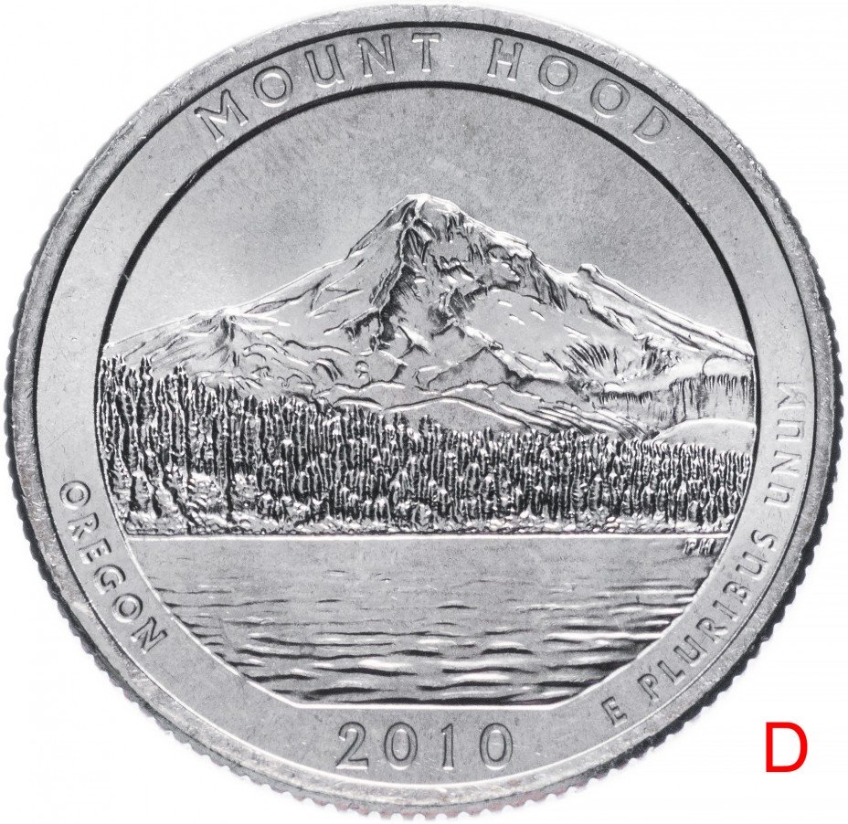 купить США 1/4 доллара (25 центов, квотер) 2010 D — "Национальный лес Маунт Худ" (5-й парк)