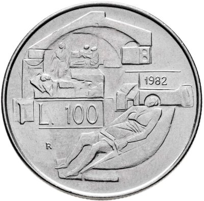 купить Сан-Марино 100 лир 1982 "Социальные достижения"