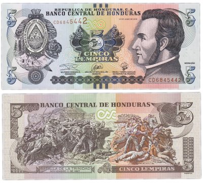 купить Гондурас 5 лемпир 2019 (Pick 98d)