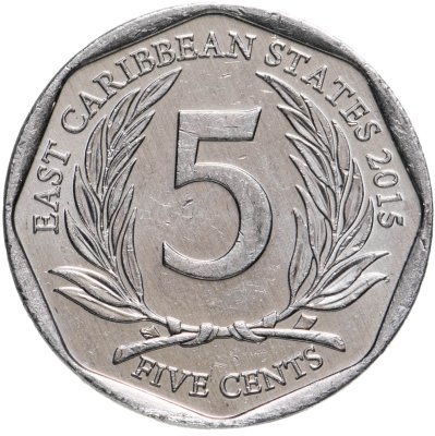 купить Восточные Карибы 5 центов (cents) 2015