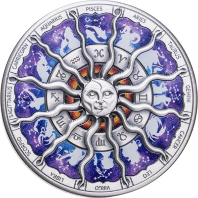купить Тувалу 5 долларов 2023 "Знаки Зодиака" в футляре с сертификатом