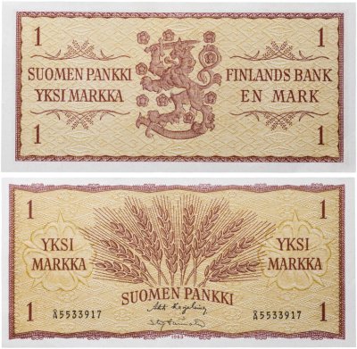 купить Финляндия 1 марок 1963