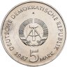 Купить Германия (ГДР) 5 марок 1987 "750 лет Берлину – Александрплац"