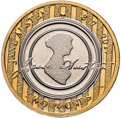 купить Великобритания 2 фунта (pounds) 2017 "200 лет со дня смерти Джейн Остин"