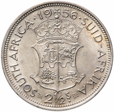 купить ЮАР 2 1/2 шиллинга (shillings) 1956