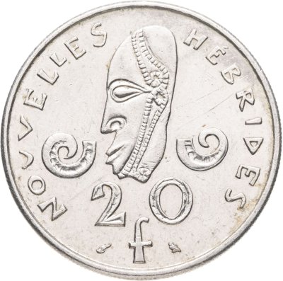 купить Новые Гебриды 20 франков (francs) 1970