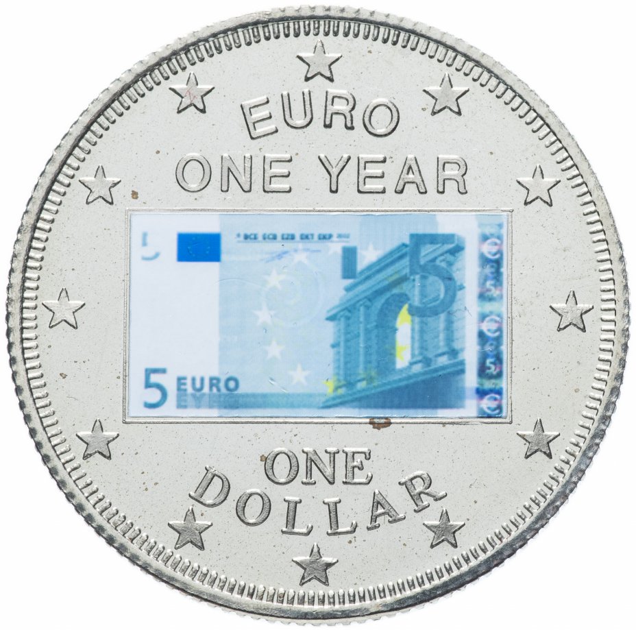 купить Острова Кука 1 доллар 2003 "Валюты Европы - 5 евро"