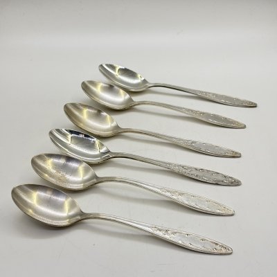 купить Набор из шести ложек "Пламя", мНЦ (медь-никель-цинк), Кольчугинский завод цветных металлов, СССР, 1960-1980 гг.